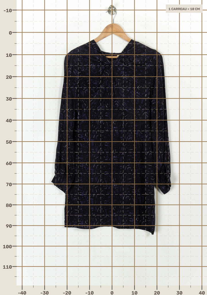 Robe Droite Bleue - Taille L/40 de la marque Soi Paris | PARAD121373 - Vendu par Paradigme - Image 4