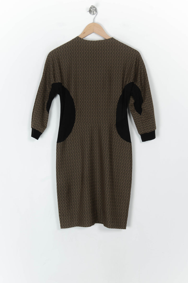 Robe Midi Noire et Marron - Taille S/36 de la marque Bleu Blanc Rouge | PARAD121377 - Vendu par Paradigme - Image 5