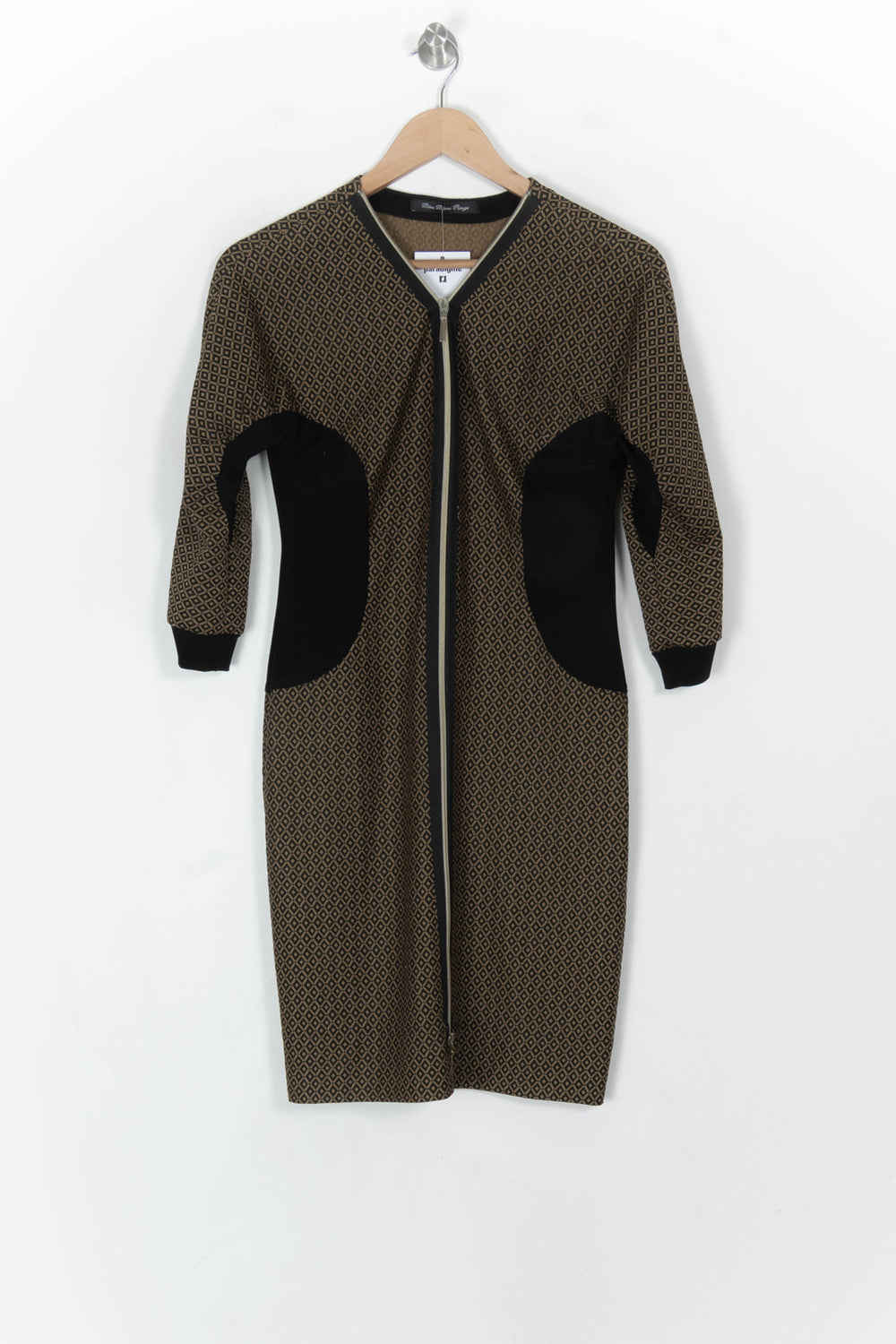 Robe Midi Noire et Marron - Taille S/36 de la marque Bleu Blanc Rouge | PARAD121377 - Vendu par Paradigme - Image 2