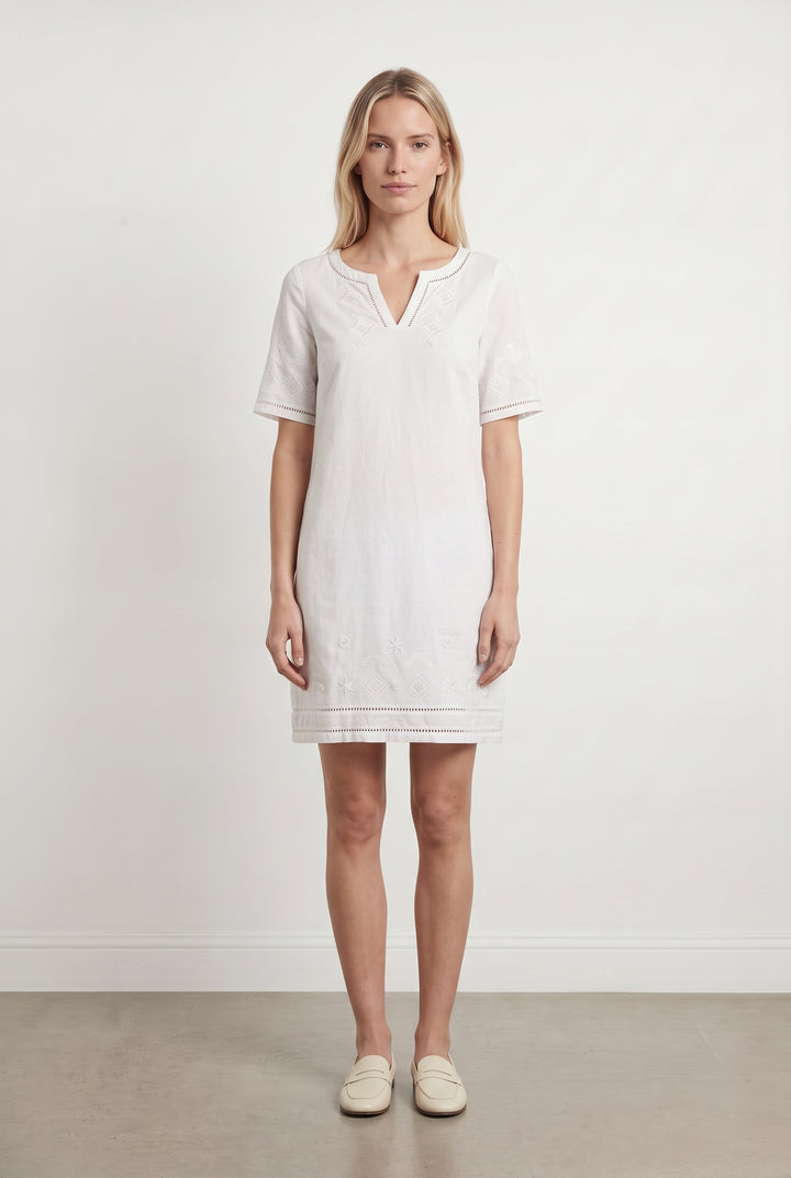 Robe Droite Blanche - Taille M/38 de la marque Caroll | PARAD121380 - Vendu par Paradigme - Image 1