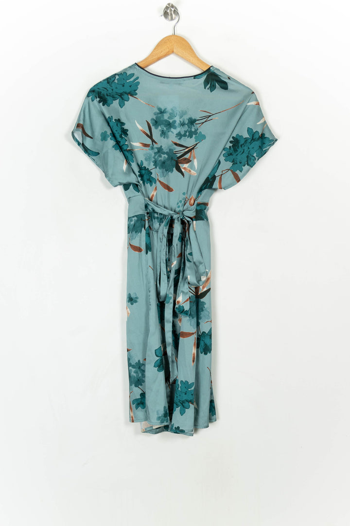 Robe Portefeuille Bleue et Marron - Taille S/36 de la marque La Fée Maraboutée | PARAD121382 - Vendu par Paradigme - Image 5