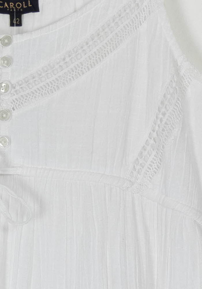 Robe Longue Blanche - Taille XL/42 de la marque Caroll | PARAD121386 - Vendu par Paradigme - Image 3