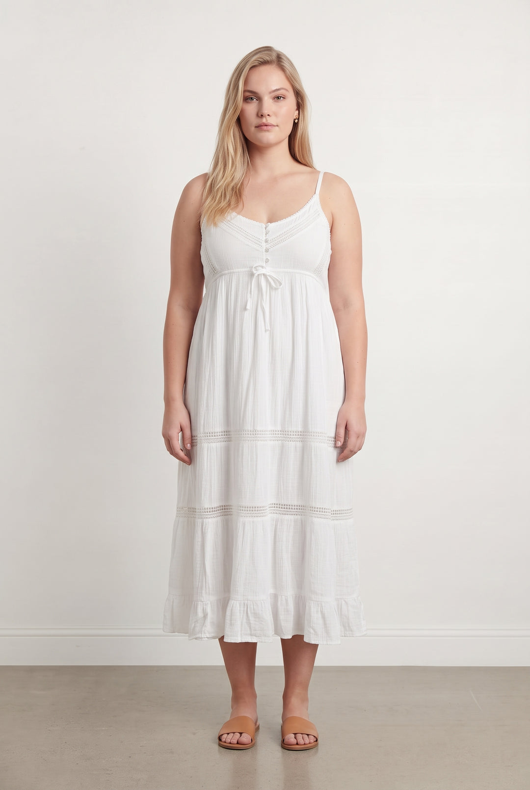 Robe Longue Blanche - Taille XL/42 de la marque Caroll | PARAD121386 - Vendu par Paradigme - Image 1