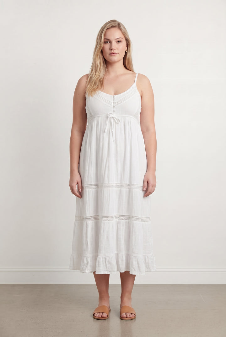 Robe Longue Blanche - Taille XL/42 de la marque Caroll | PARAD121386 - Vendu par Paradigme - Image 1