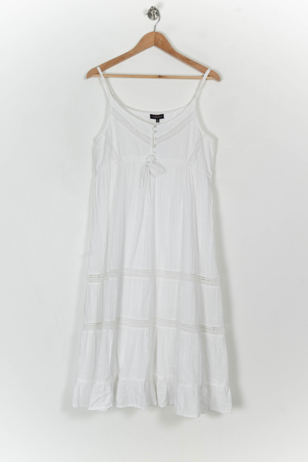 Robe Longue Blanche - Taille XL/42 de la marque Caroll | PARAD121386 - Vendu par Paradigme - Image 2