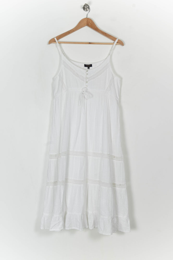 Robe Longue Blanche - Taille XL/42 de la marque Caroll | PARAD121386 - Vendu par Paradigme - Image 2