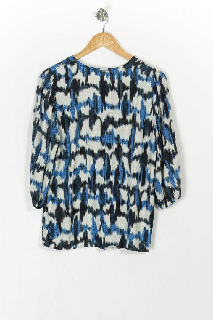 Blouse Bleu et Noir - Taille L/40 de la marque Caroll | PARAD121387 - Vendu par Paradigme - Image 5