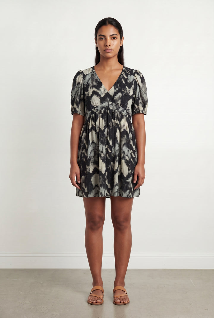 Robe Courte Noire et Beige - Taille L/40 de la marque ba&amp;sh | PARAD121388 - Vendu par Paradigme - Image 1