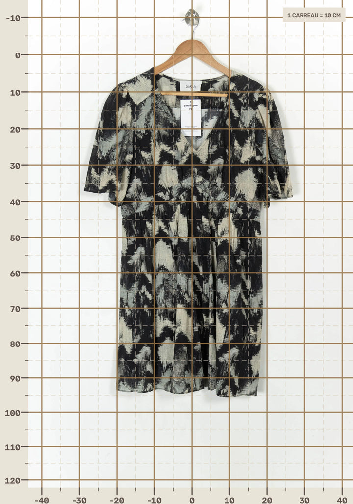 Robe Courte Noire et Beige - Taille L/40 de la marque ba&amp;sh | PARAD121388 - Vendu par Paradigme - Image 4