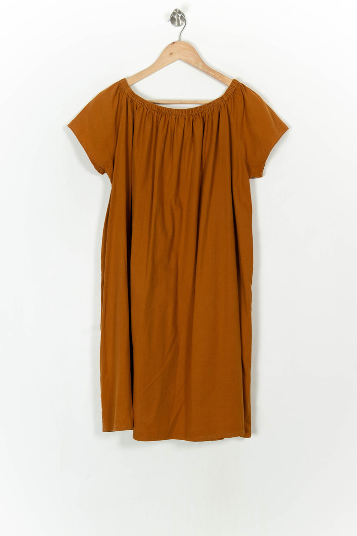Robe Babydoll Marron - Taille L/40 de la marque American Vintage | PARAD121389 - Vendu par Paradigme - Image 5