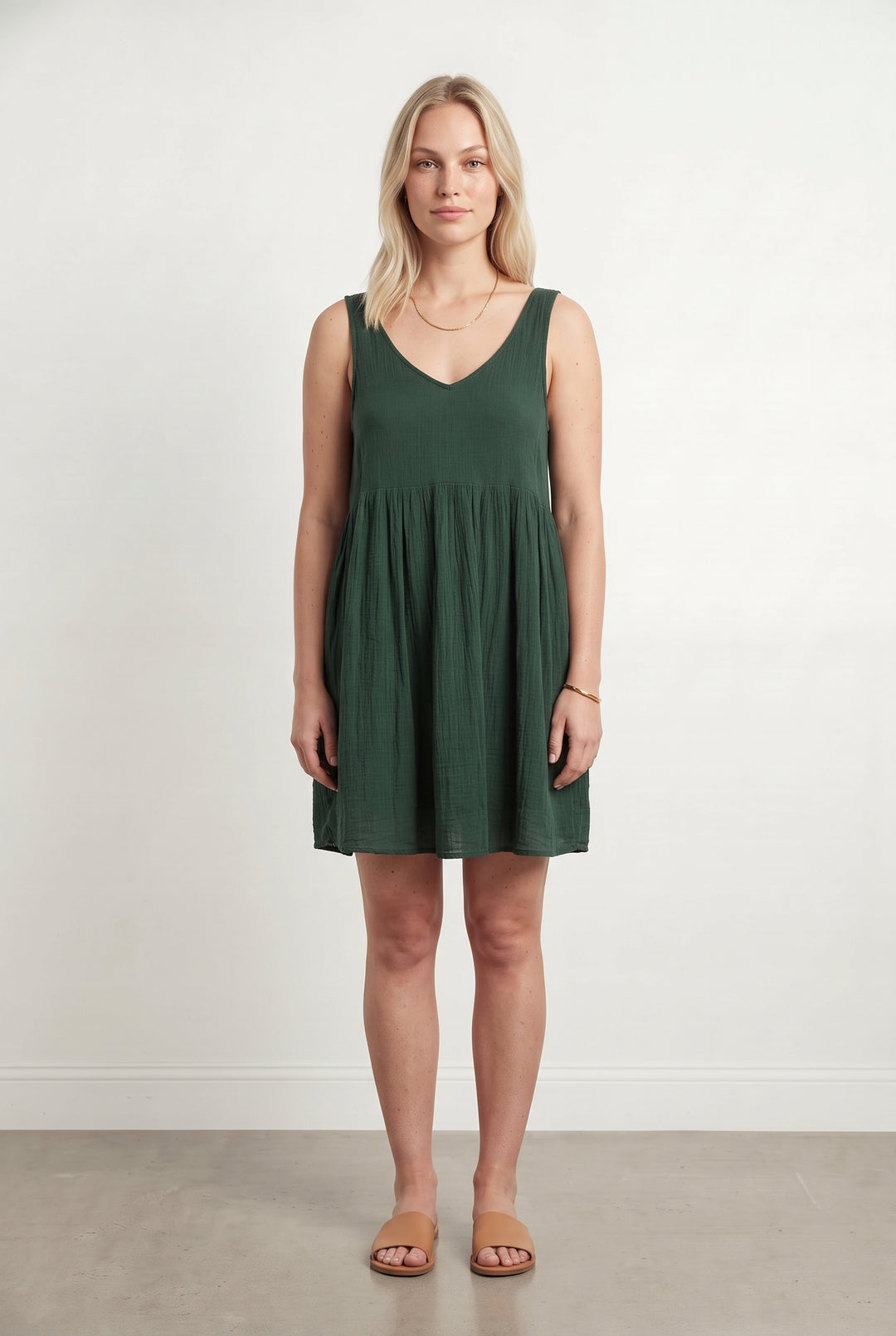 Robe Midi Verte - Taille L/40 de la marque American Vintage | PARAD121392 - Vendu par Paradigme - Image 1