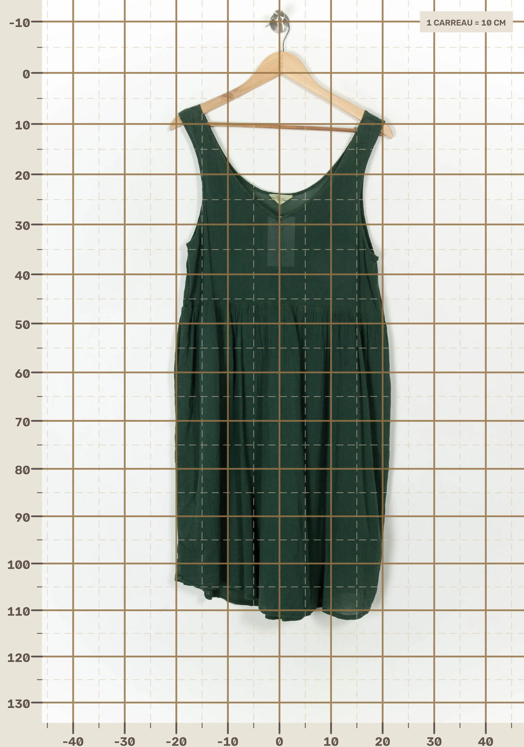 Robe Midi Verte - Taille L/40 de la marque American Vintage | PARAD121392 - Vendu par Paradigme - Image 4