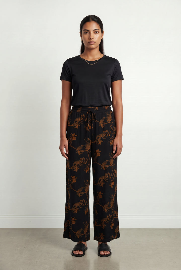 Pantalon Noir et Marron - Taille L/40 de la marque La Fée Maraboutée | PARAD121393 - Vendu par Paradigme - Image 1