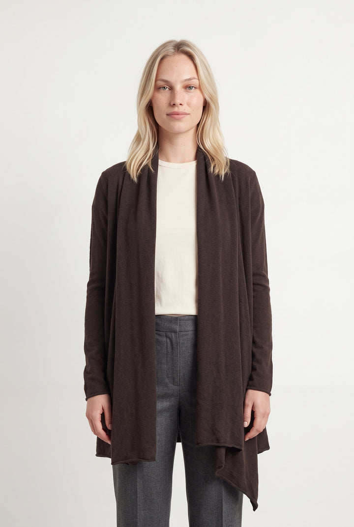 Cardigan Marron - Taille L/40 de la marque Ekyog | PARAD121395 - Vendu par Paradigme - Image 1