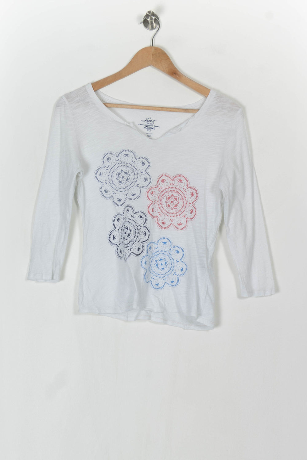 Tee-shirt Blanc et Bleu - Taille S/36 de la marque Levi's | PARAD121400 - Vendu par Paradigme - Image 2