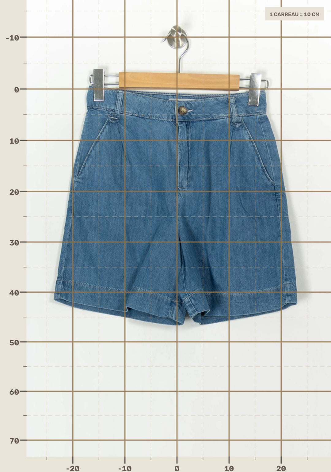 Short en Jean Bleu - Taille XS/34 de la marque Emile &amp; Ida | PARAD121403 - Vendu par Paradigme - Image 4