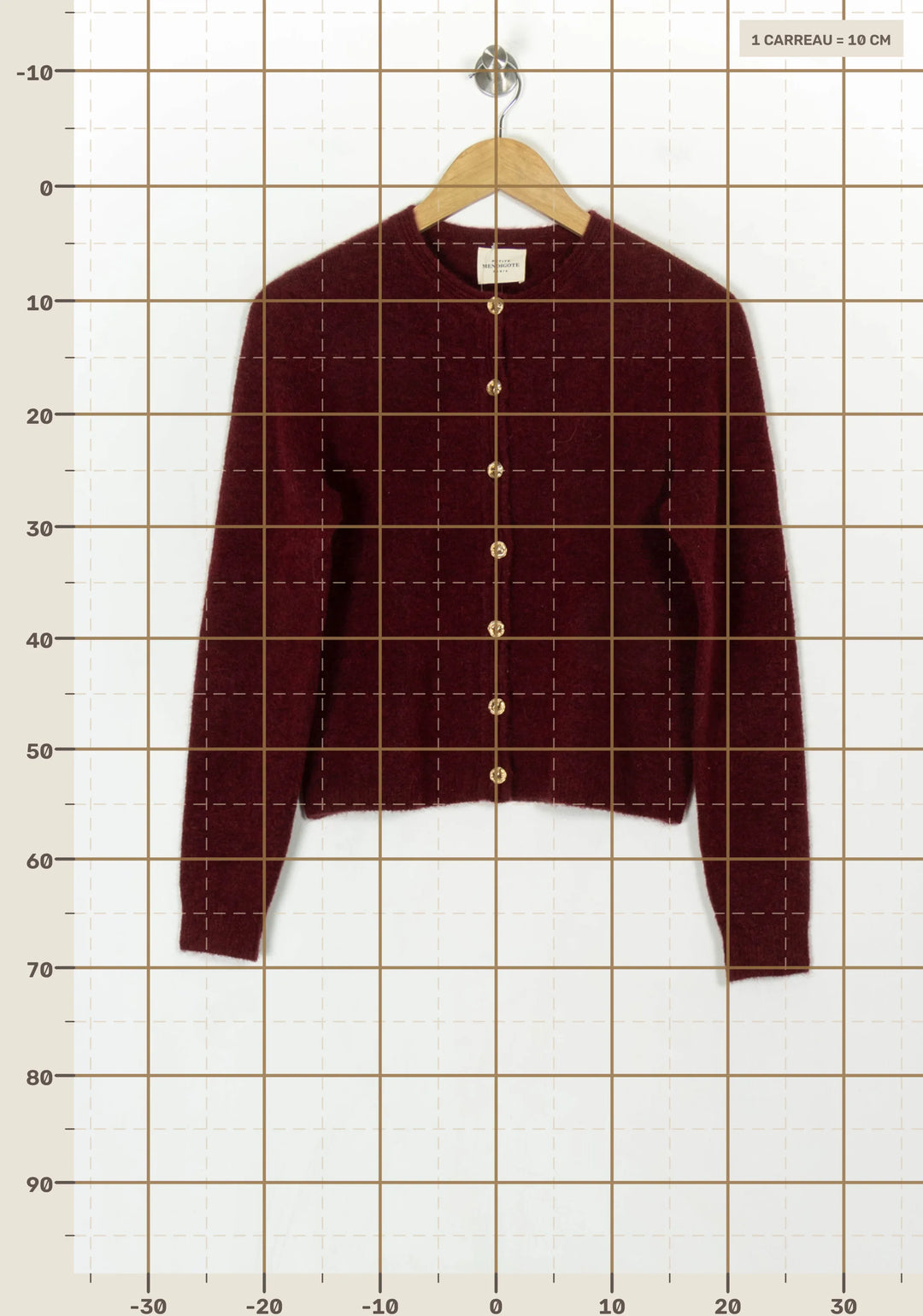 Cardigan Bordeaux - Taille S/36 de la marque Petite Mendigote | PARAD121404 - Vendu par Paradigme - Image 4