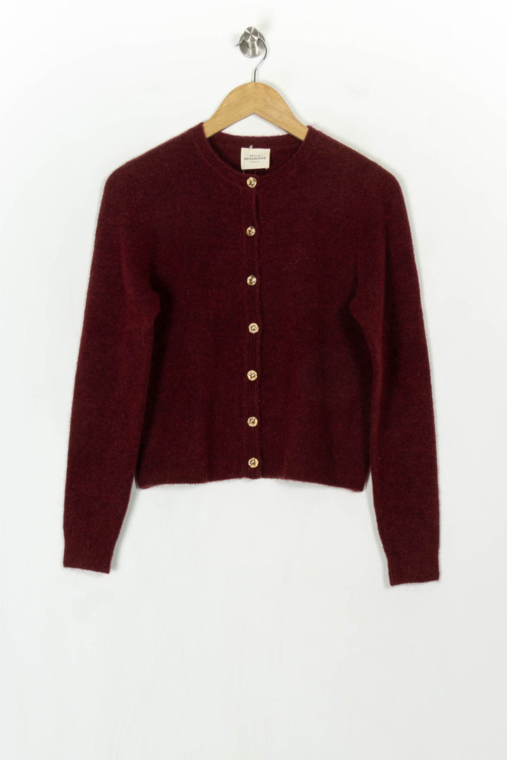 Cardigan Bordeaux - Taille S/36 de la marque Petite Mendigote | PARAD121404 - Vendu par Paradigme - Image 2
