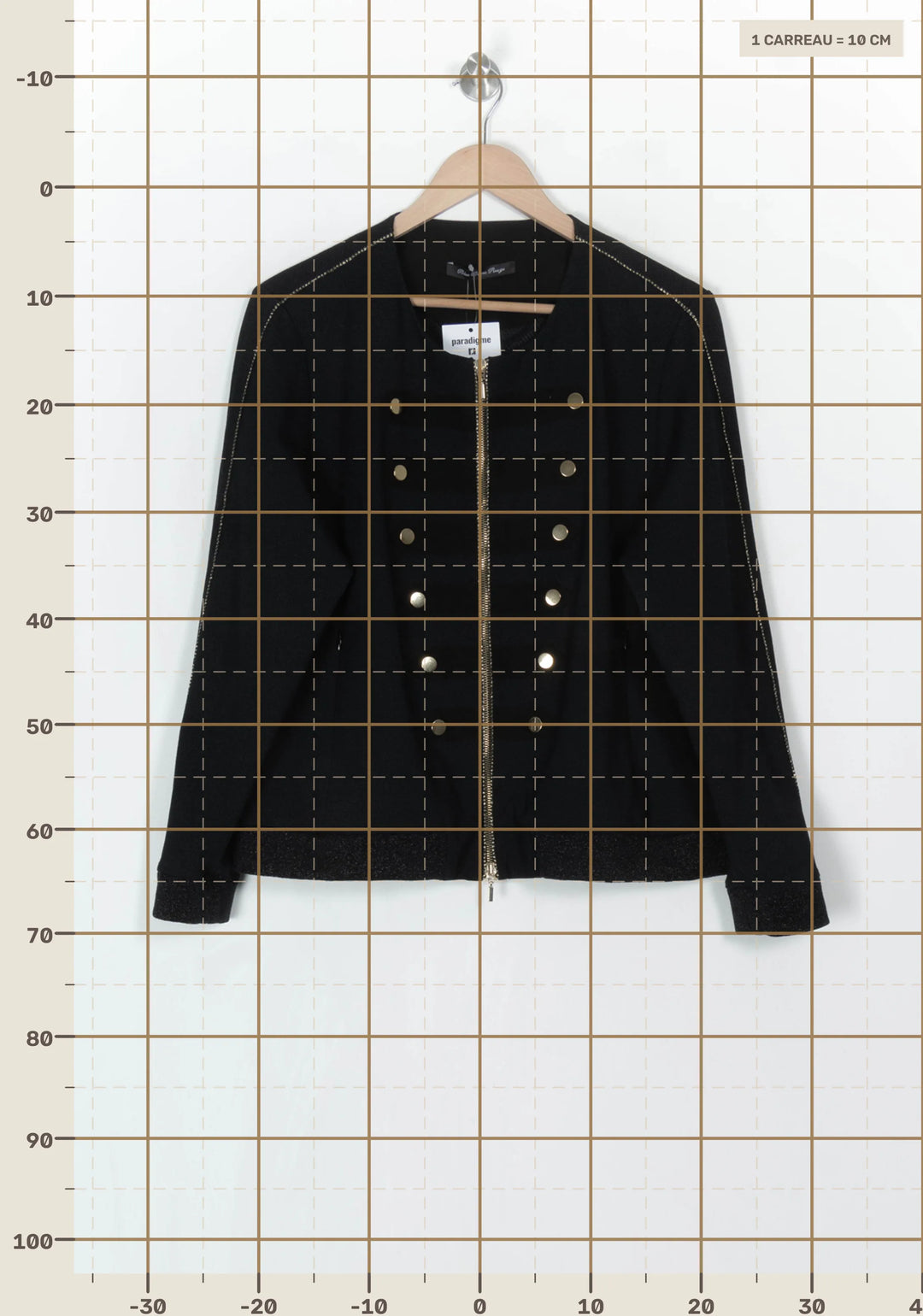 Veste Noire - Taille XXXL/46 de la marque Bleu Blanc Rouge | PARAD121406 - Vendu par Paradigme - Image 4