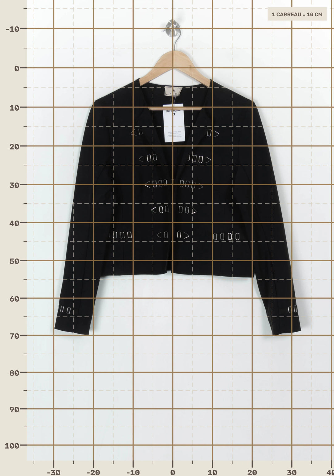 Veste Noire - Taille XXXL/46 de la marque Indies | PARAD121407 - Vendu par Paradigme - Image 4