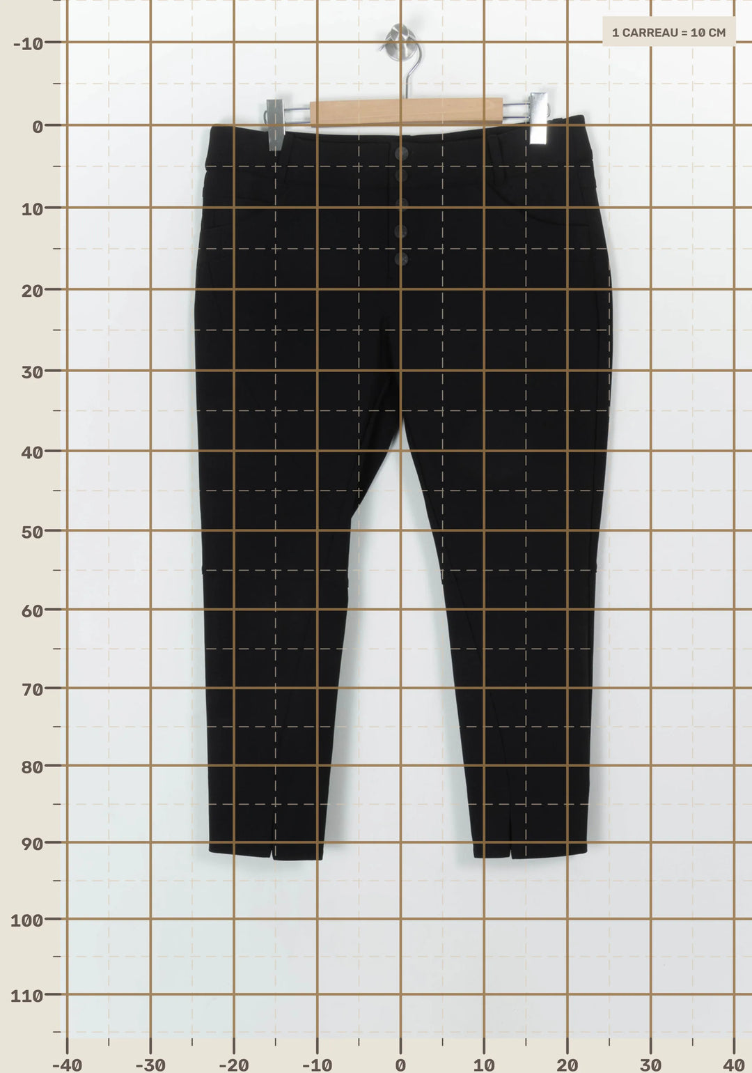 Pantalon Noir - Taille XXXL/46 de la marque Indies | PARAD121409 - Vendu par Paradigme - Image 4
