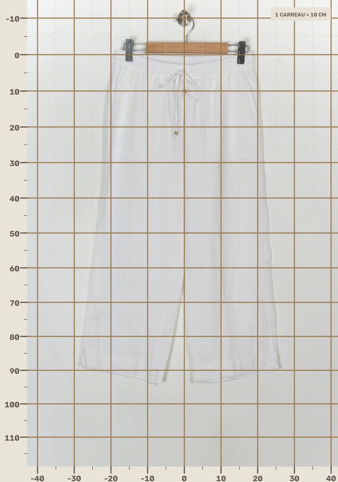 Pantalon Large Blanc - Taille XL/42 de la marque Bleu Blanc Rouge | PARAD121418 - Vendu par Paradigme - Image 4