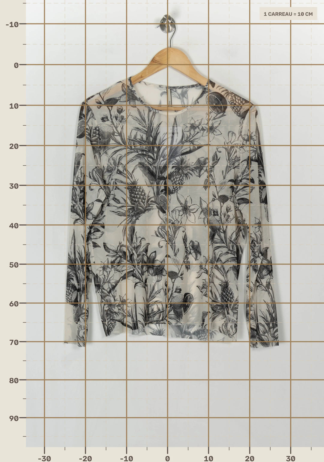 Blouse Blanche et Noire - Taille XL/42 de la marque Indies | PARAD121419 - Vendu par Paradigme - Image 4