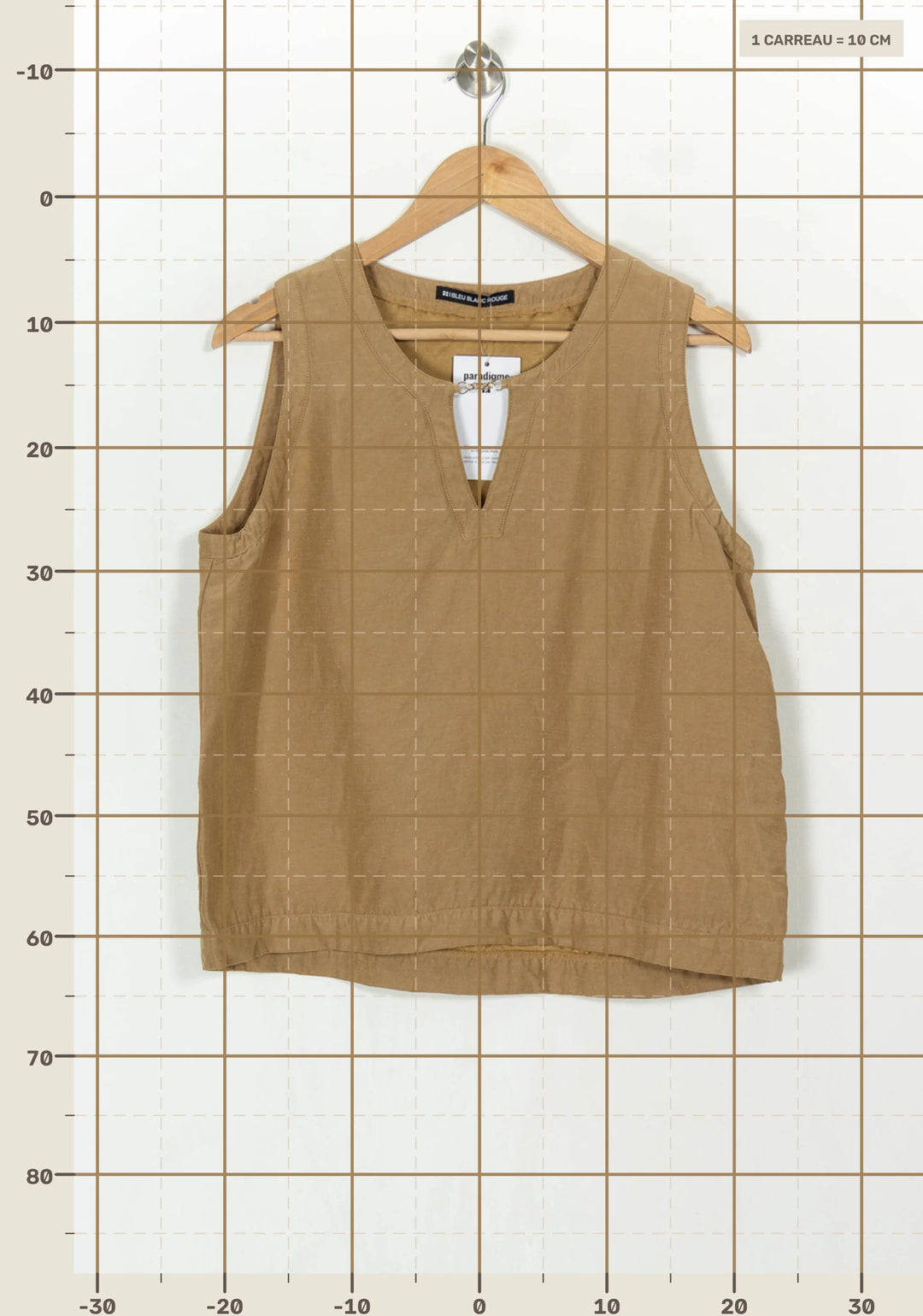 Débardeur Beige - Taille XL/42 de la marque Bleu Blanc Rouge | PARAD121420 - Vendu par Paradigme - Image 4