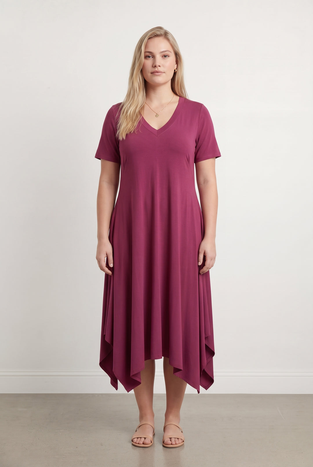 Robe Longue Rose - Taille XL/42 de la marque Indies | PARAD121424 - Vendu par Paradigme - Image 1
