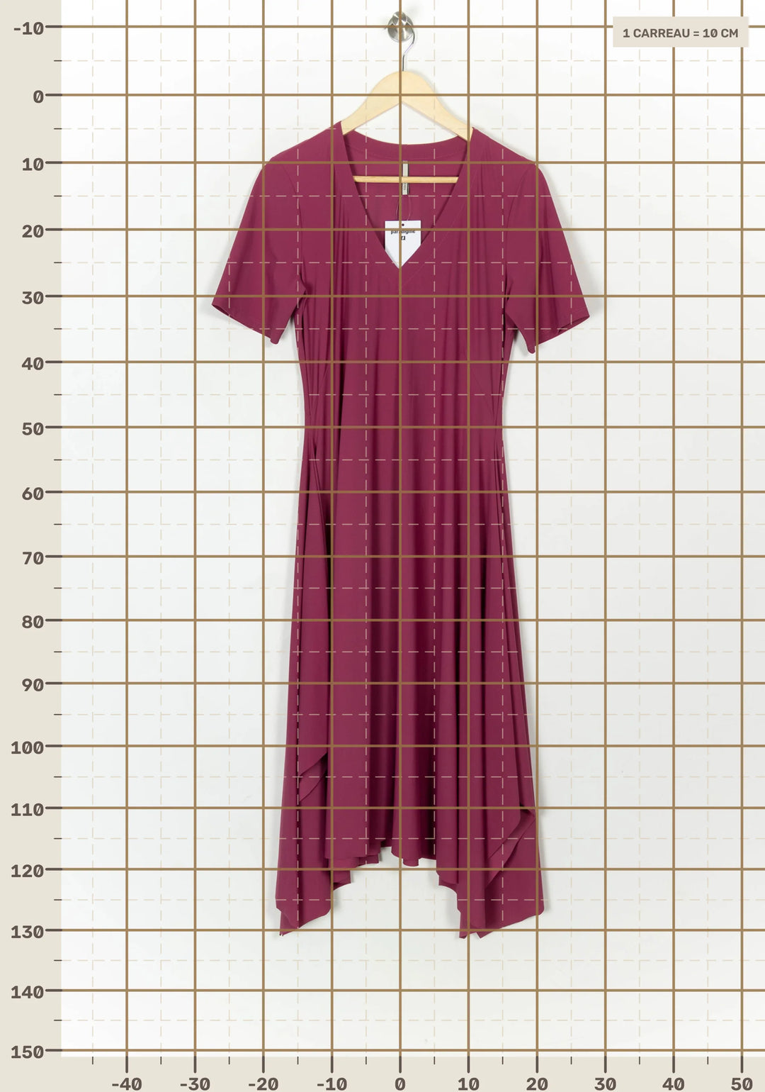 Robe Longue Rose - Taille XL/42 de la marque Indies | PARAD121424 - Vendu par Paradigme - Image 4
