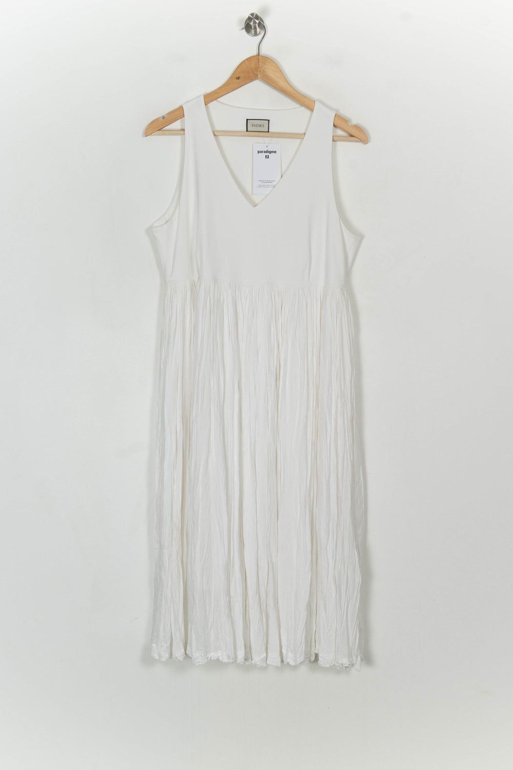 Robe Midi Blanche - Taille XL/42 de la marque Indies | PARAD121425 - Vendu par Paradigme - Image 2