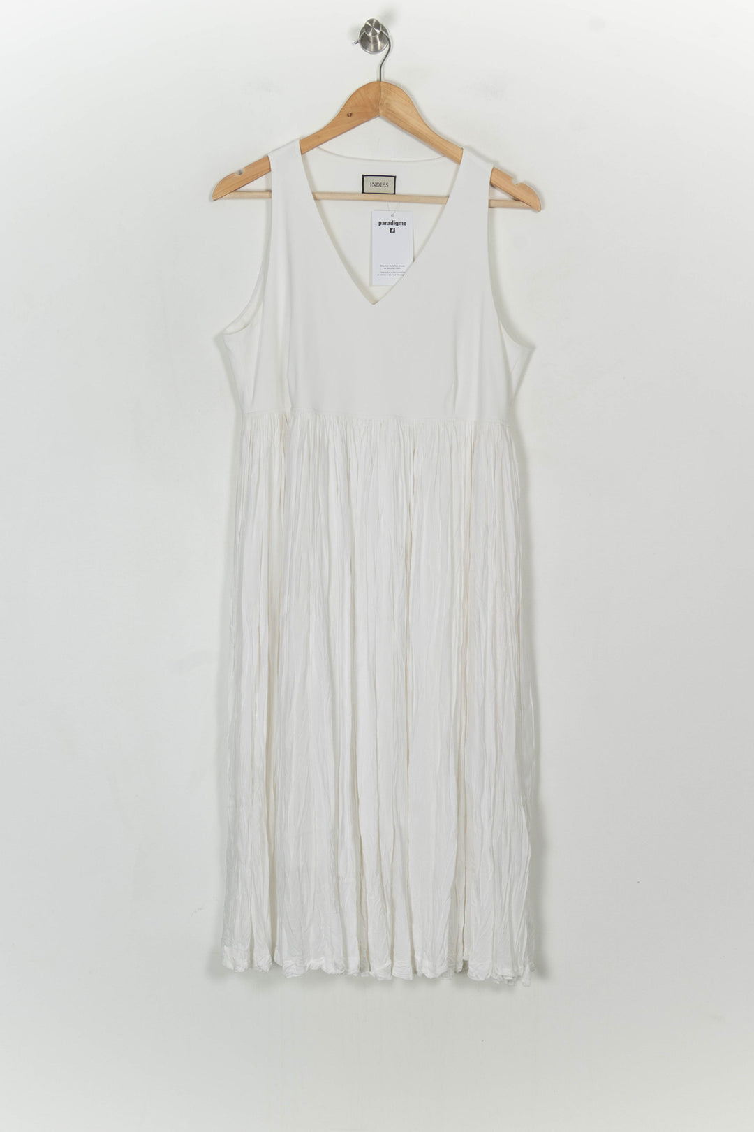 Robe Midi Blanche - Taille XL/42 de la marque Indies | PARAD121425 - Vendu par Paradigme - Image 2