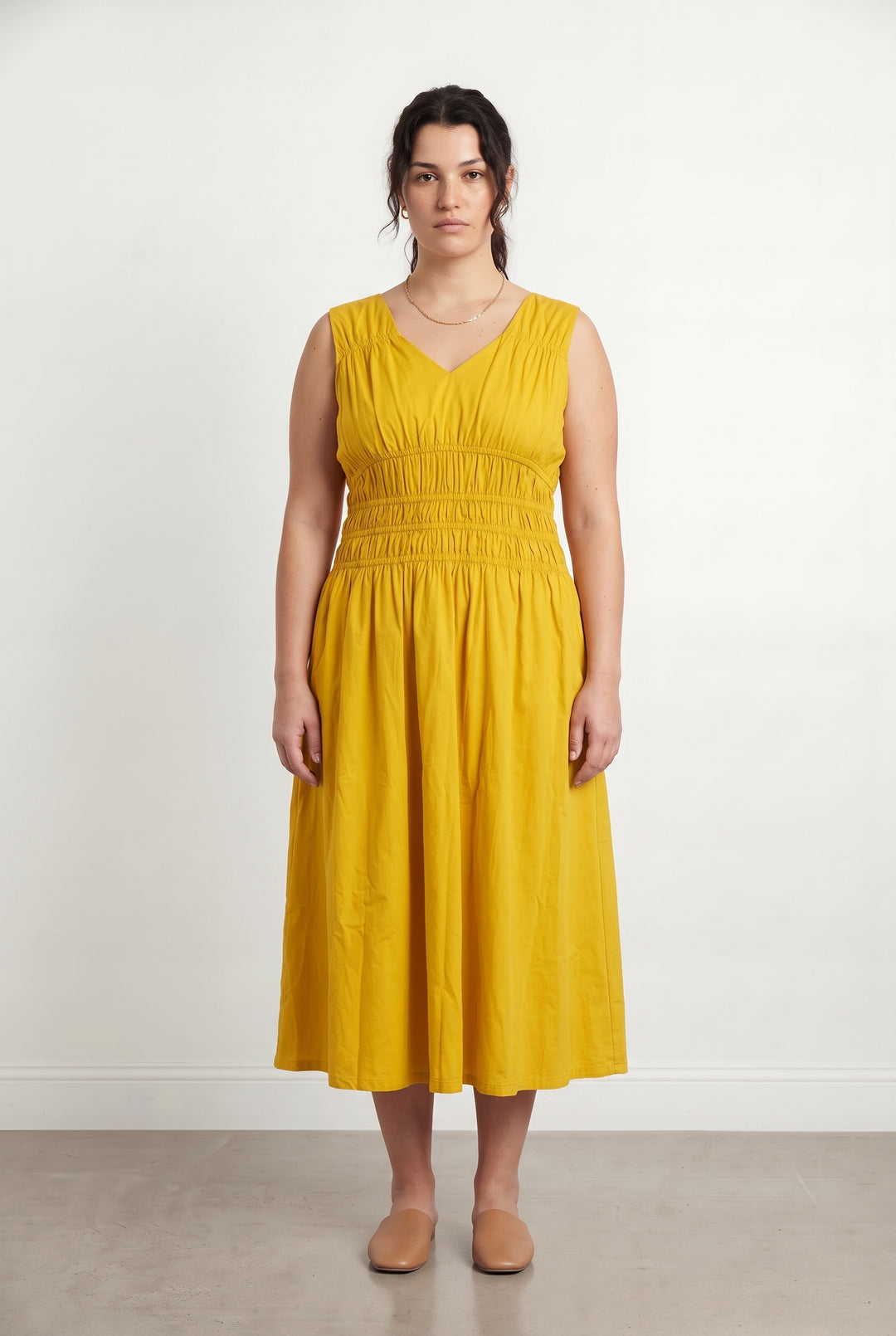 Robe Midi Jaune - Taille XXL/44 de la marque Bleu Blanc Rouge | PARAD121431 - Vendu par Paradigme - Image 1