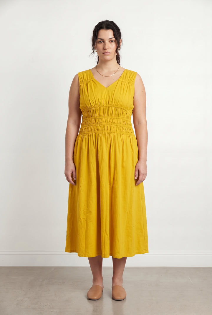 Robe Midi Jaune - Taille XXL/44 de la marque Bleu Blanc Rouge | PARAD121431 - Vendu par Paradigme - Image 1