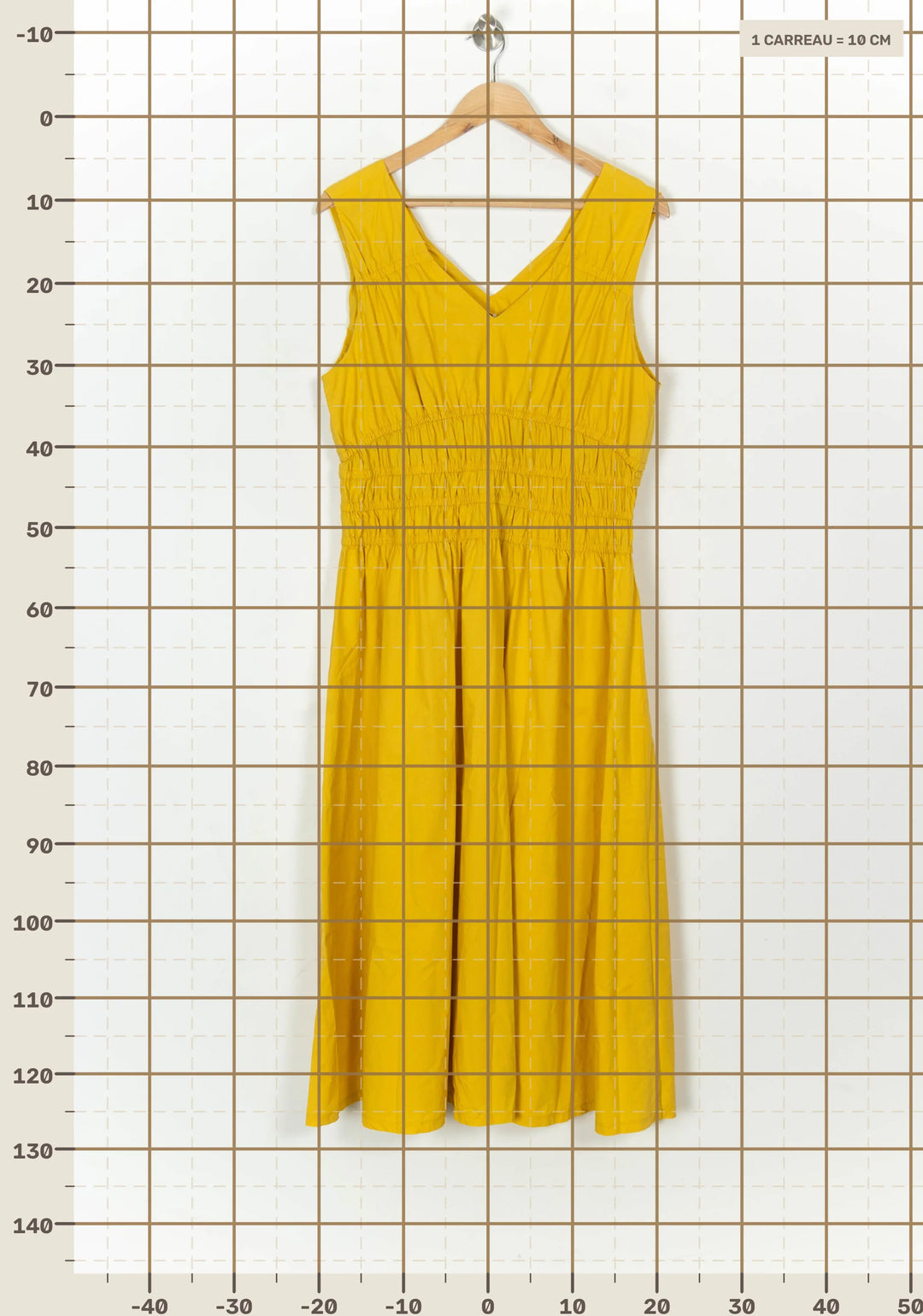 Robe Midi Jaune - Taille XXL/44 de la marque Bleu Blanc Rouge | PARAD121431 - Vendu par Paradigme - Image 4
