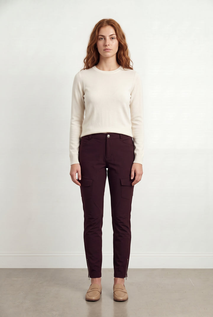 Pantalon Cargo Bordeaux - Taille S/36 de la marque Indies | PARAD121435 - Vendu par Paradigme - Image 1
