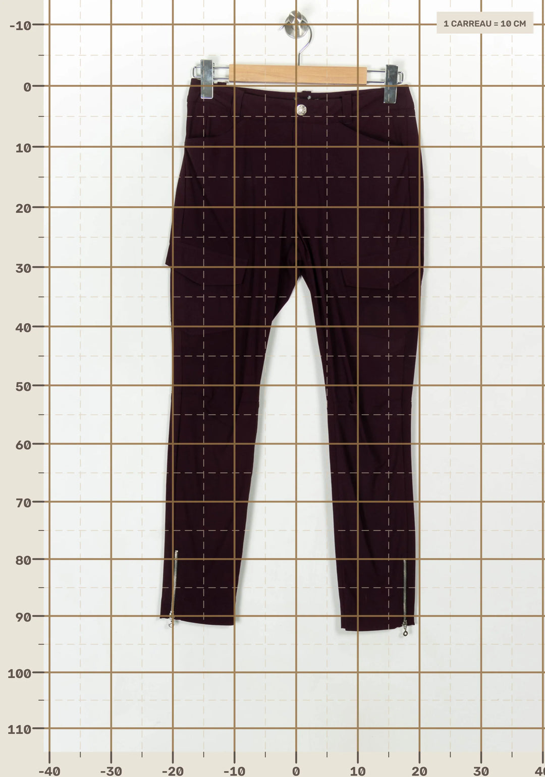 Pantalon Cargo Bordeaux - Taille S/36 de la marque Indies | PARAD121435 - Vendu par Paradigme - Image 4