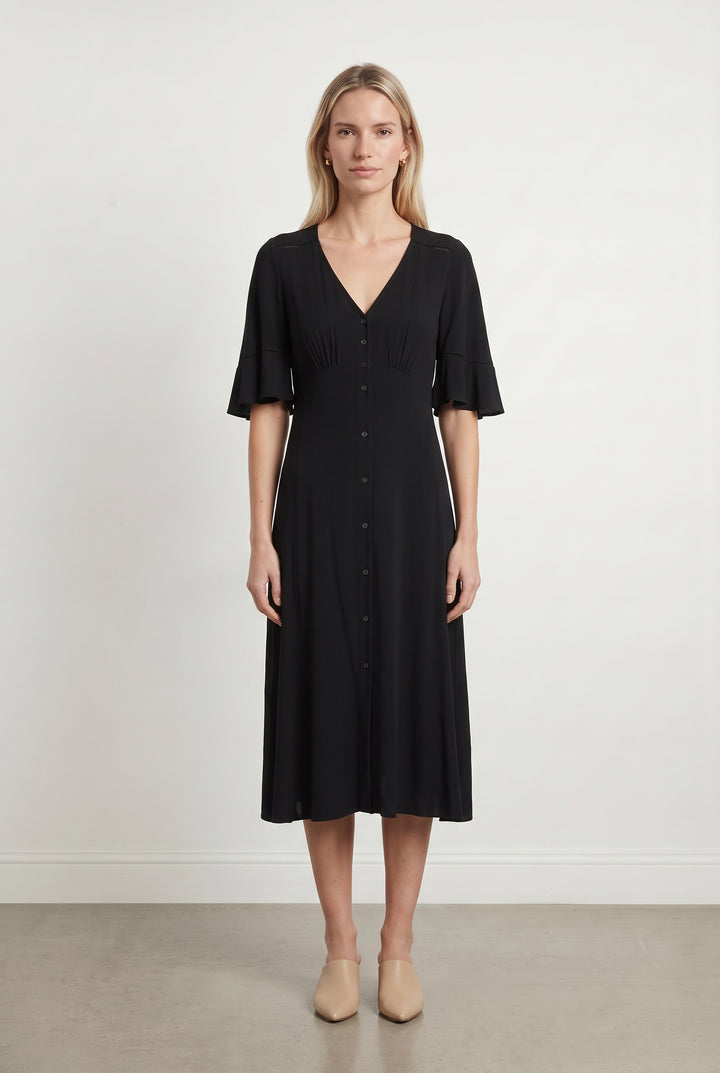 Robe Midi Noire - Taille XS/34 de la marque Comptoir des Cotonniers | PARAD121440 - Vendu par Paradigme - Image 1