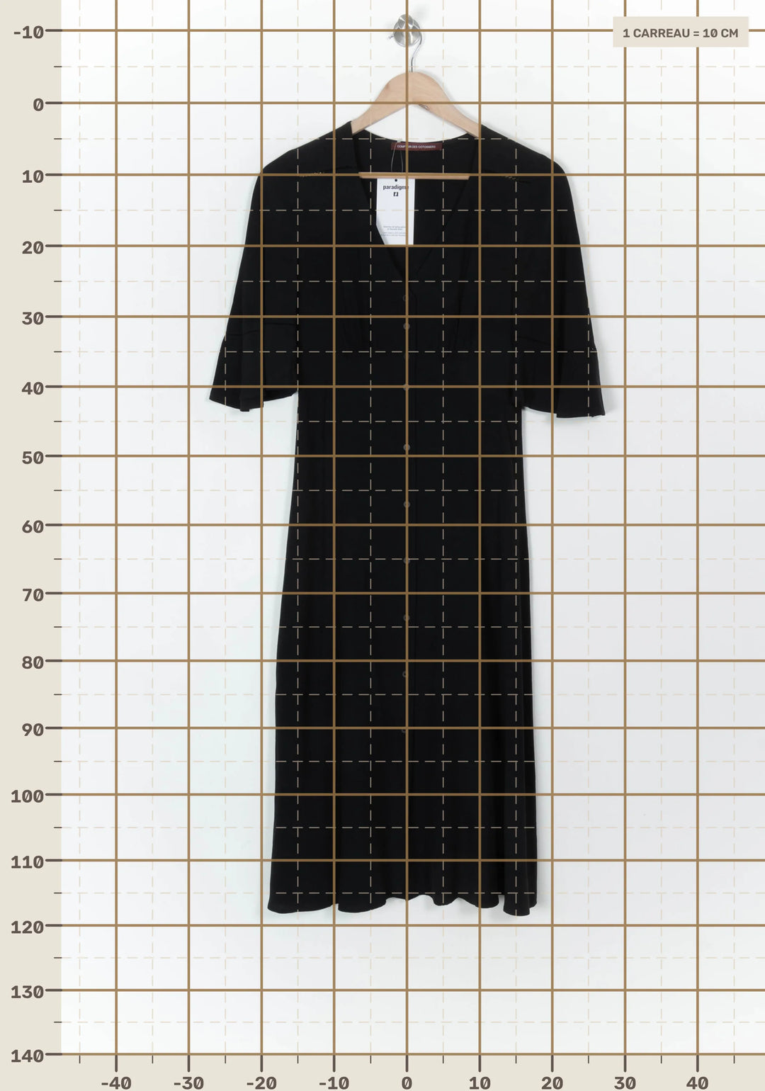 Robe Midi Noire - Taille XS/34 de la marque Comptoir des Cotonniers | PARAD121440 - Vendu par Paradigme - Image 4