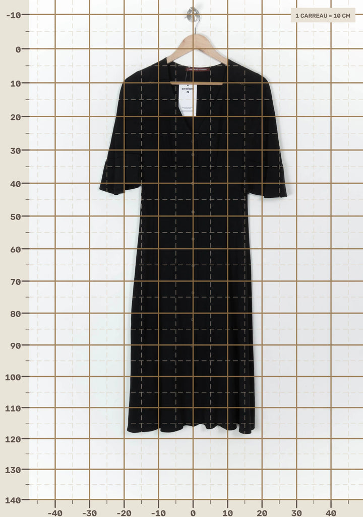 Robe Midi Noire - Taille XS/34 de la marque Comptoir des Cotonniers | PARAD121440 - Vendu par Paradigme - Image 4