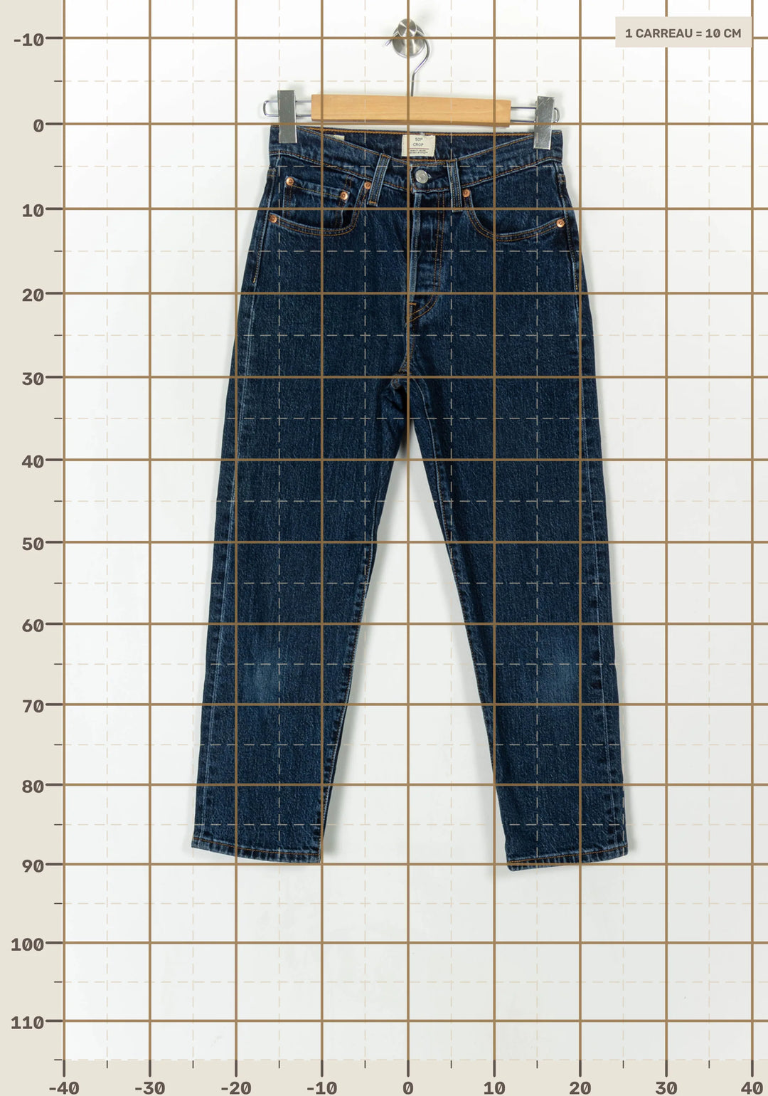 Jean Droit Bleu - Taille S/36 de la marque Levi&