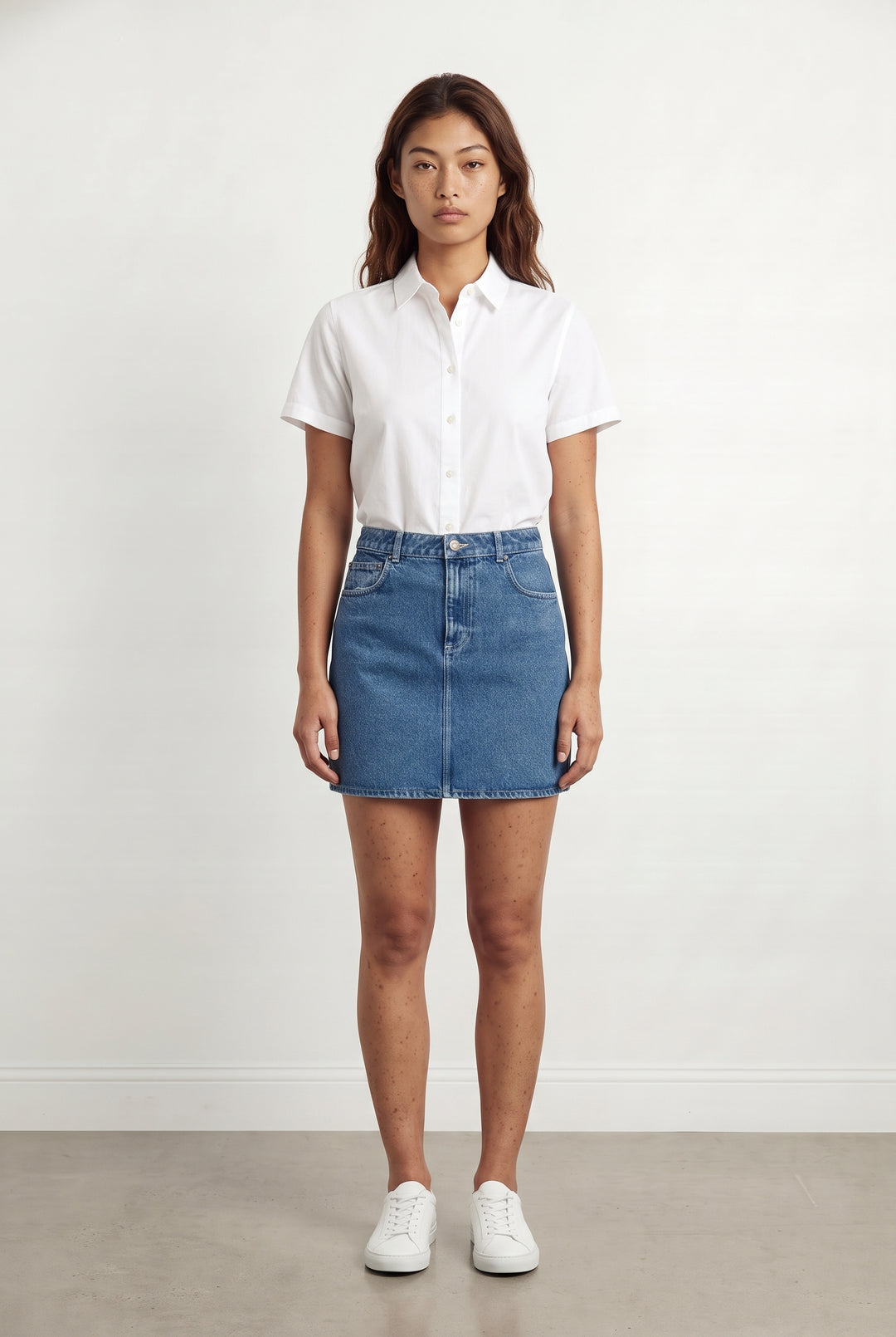 Jupe en Jean Bleue - Taille S/36 de la marque American Vintage | PARAD121447 - Vendu par Paradigme - Image 1