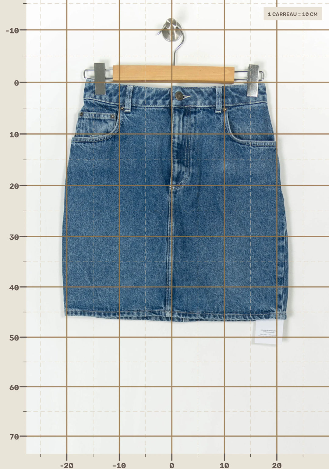 Jupe en Jean Bleue - Taille S/36 de la marque American Vintage | PARAD121447 - Vendu par Paradigme - Image 4