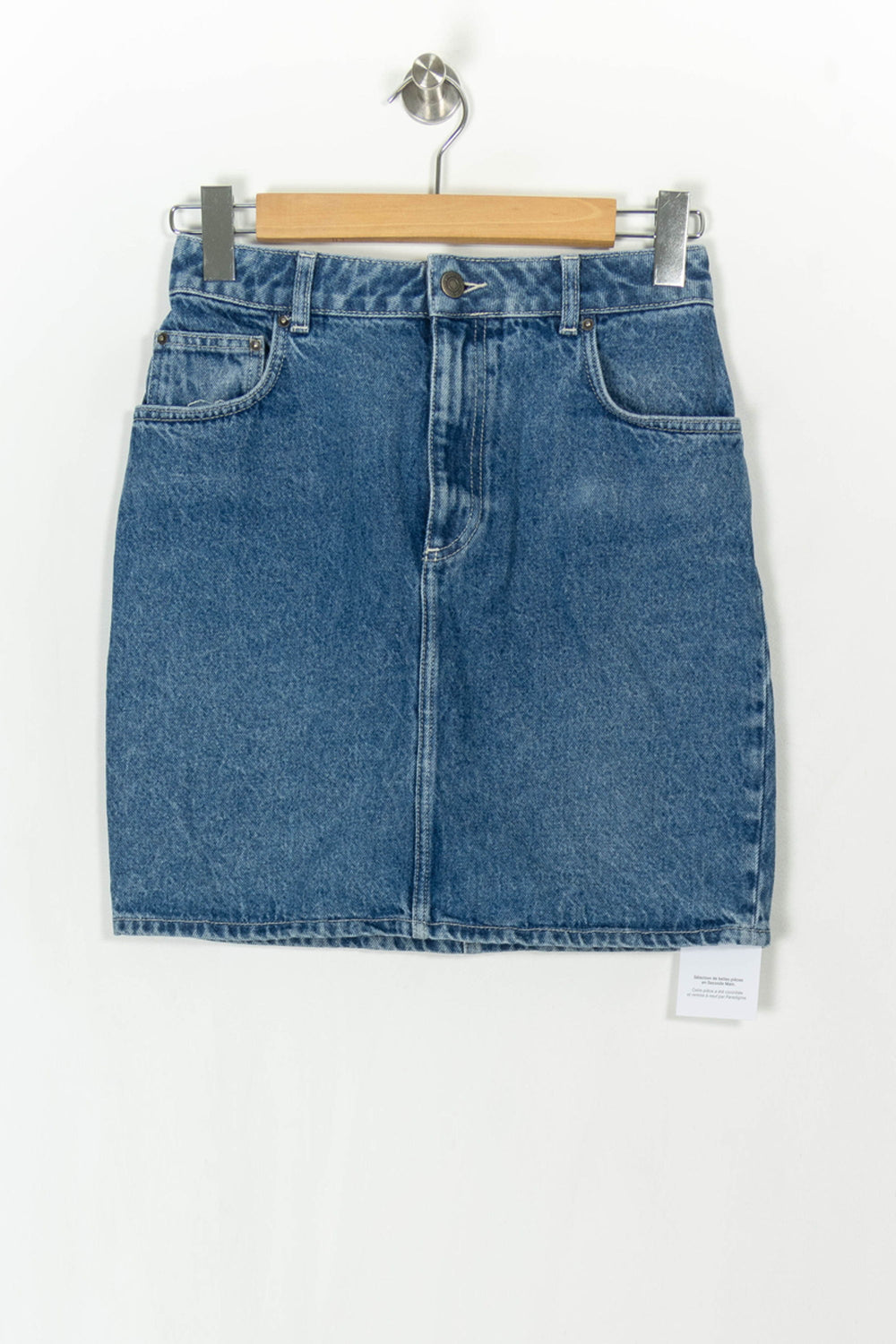 Jupe en Jean Bleue - Taille S/36 de la marque American Vintage | PARAD121447 - Vendu par Paradigme - Image 2