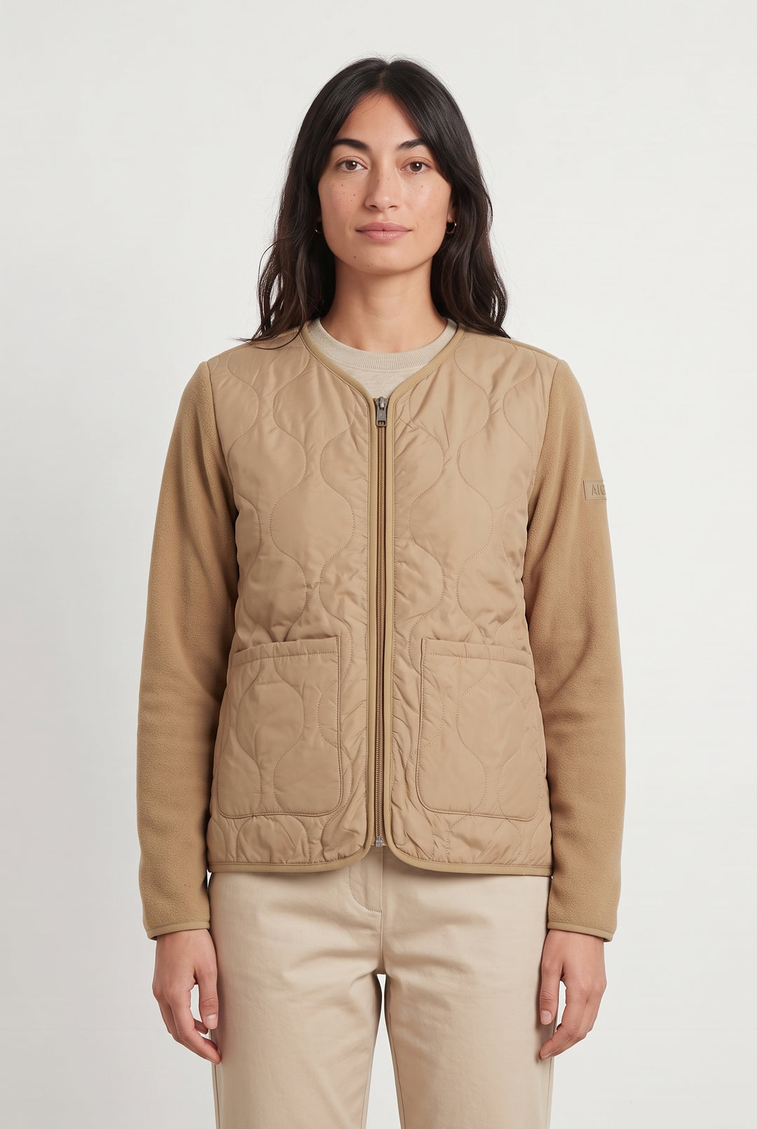 Veste Polaire Beige - Taille S/36 de la marque Aigle | PARAD121448 - Vendu par Paradigme - Image 1