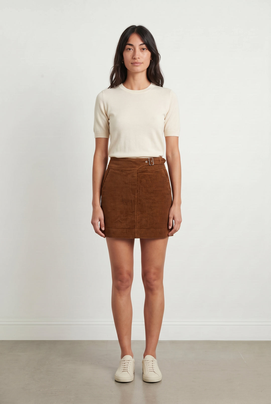 Jupe Courte Marron - Taille XS/34 de la marque Suncoo | PARAD121453 - Vendu par Paradigme - Image 1