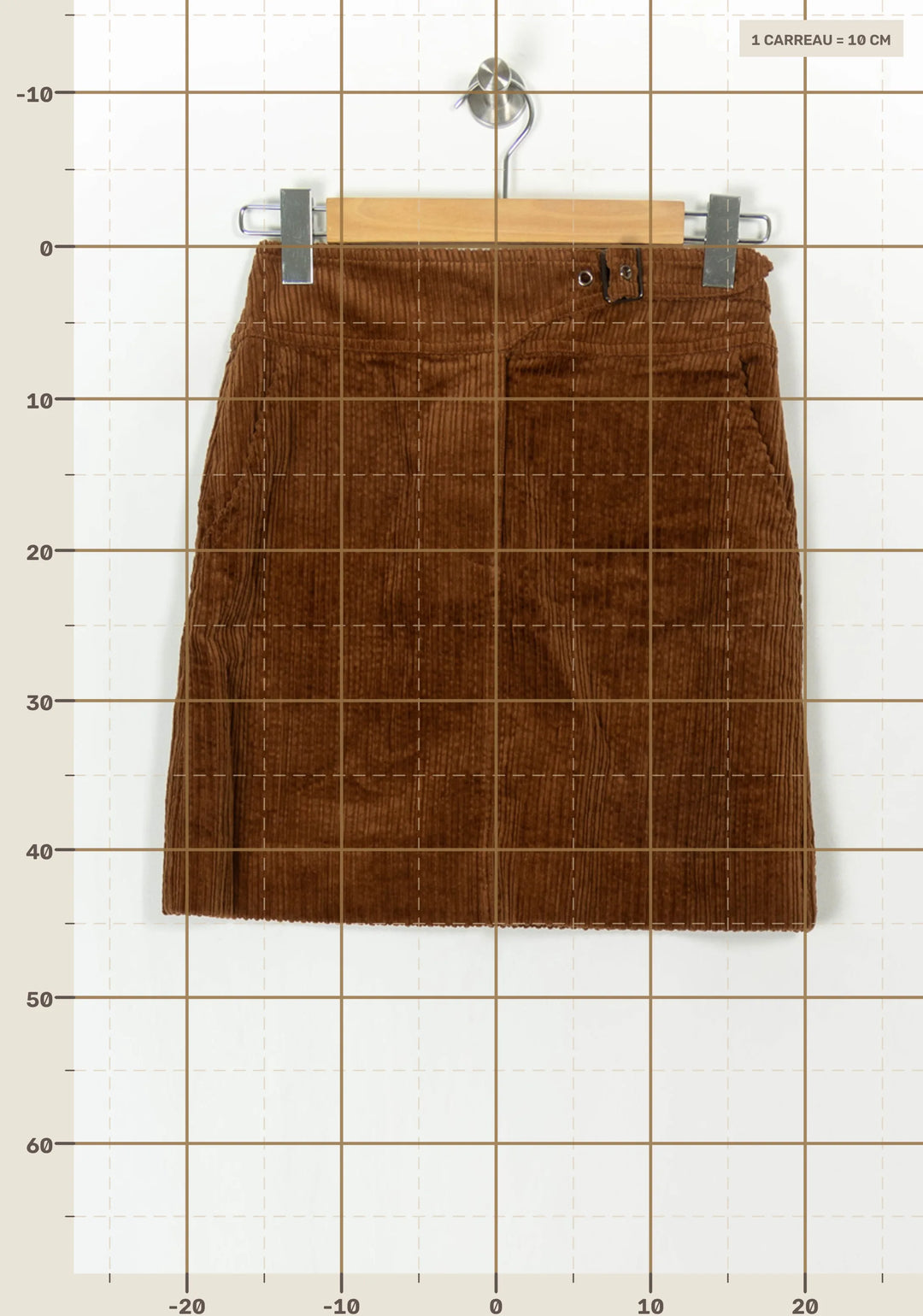 Jupe Courte Marron - Taille XS/34 de la marque Suncoo | PARAD121453 - Vendu par Paradigme - Image 4