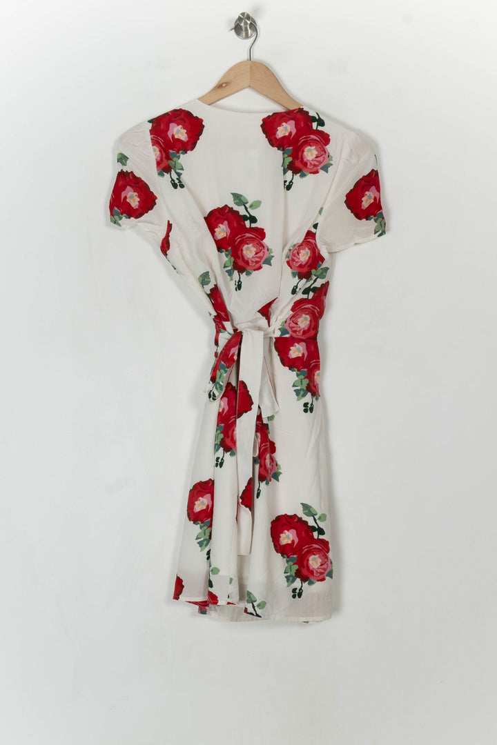 Robe Portefeuille Blanche et Rouge - Taille L/40 de la marque Sézane | PARAD121462 - Vendu par Paradigme - Image 5