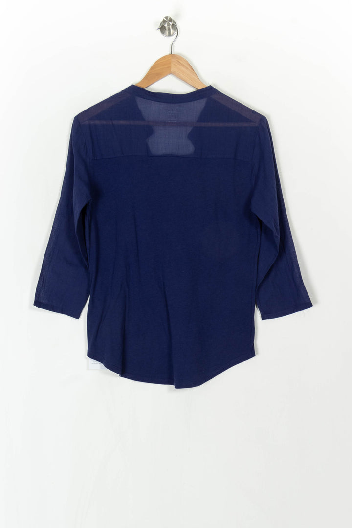 Blouse Bleue - Taille L/40 de la marque Majestic Filatures | PARAD121463 - Vendu par Paradigme - Image 5