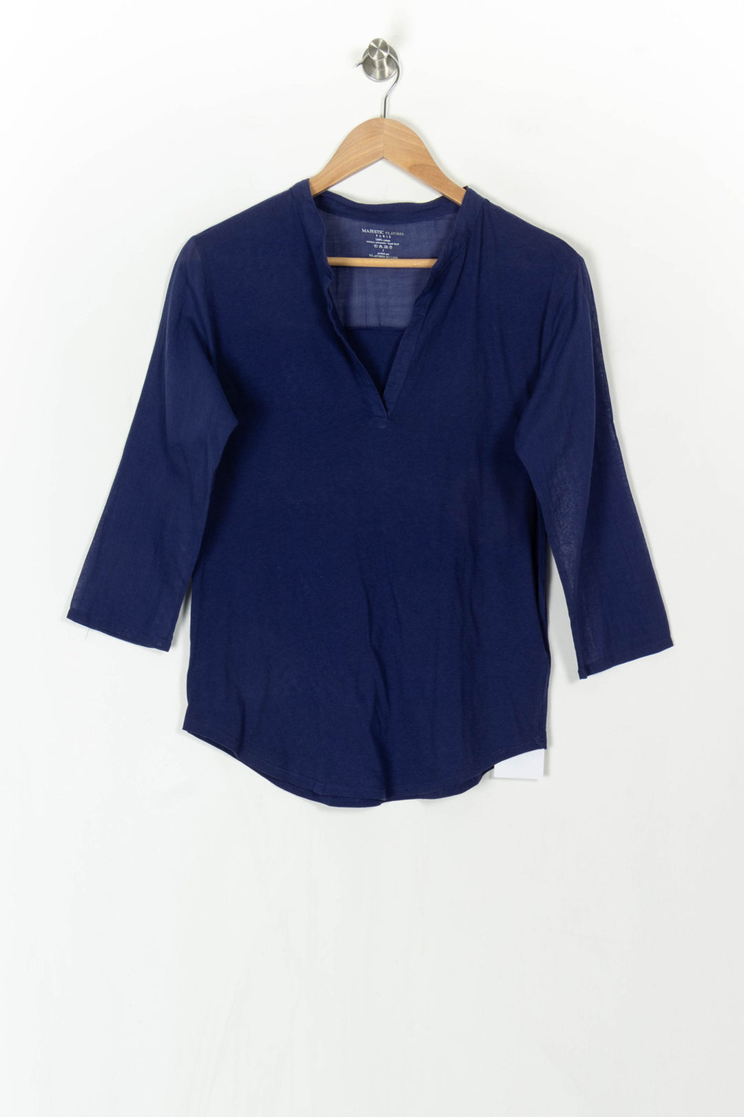 Blouse Bleue - Taille L/40 de la marque Majestic Filatures | PARAD121463 - Vendu par Paradigme - Image 2